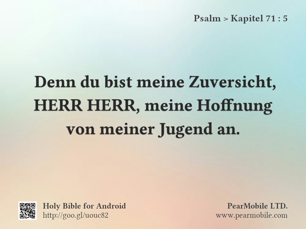 Psalm, Kapitel 71:5